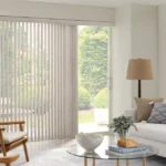 Hunter Douglas Somner Vertical Blinds in a living room - Wilmington, NC